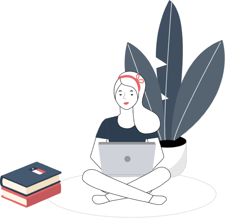 lady looking into laptop