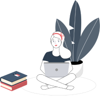 lady looking into laptop